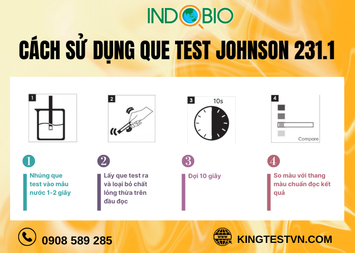 Cách sử dụng que test Glutaral Johnson 231.1 